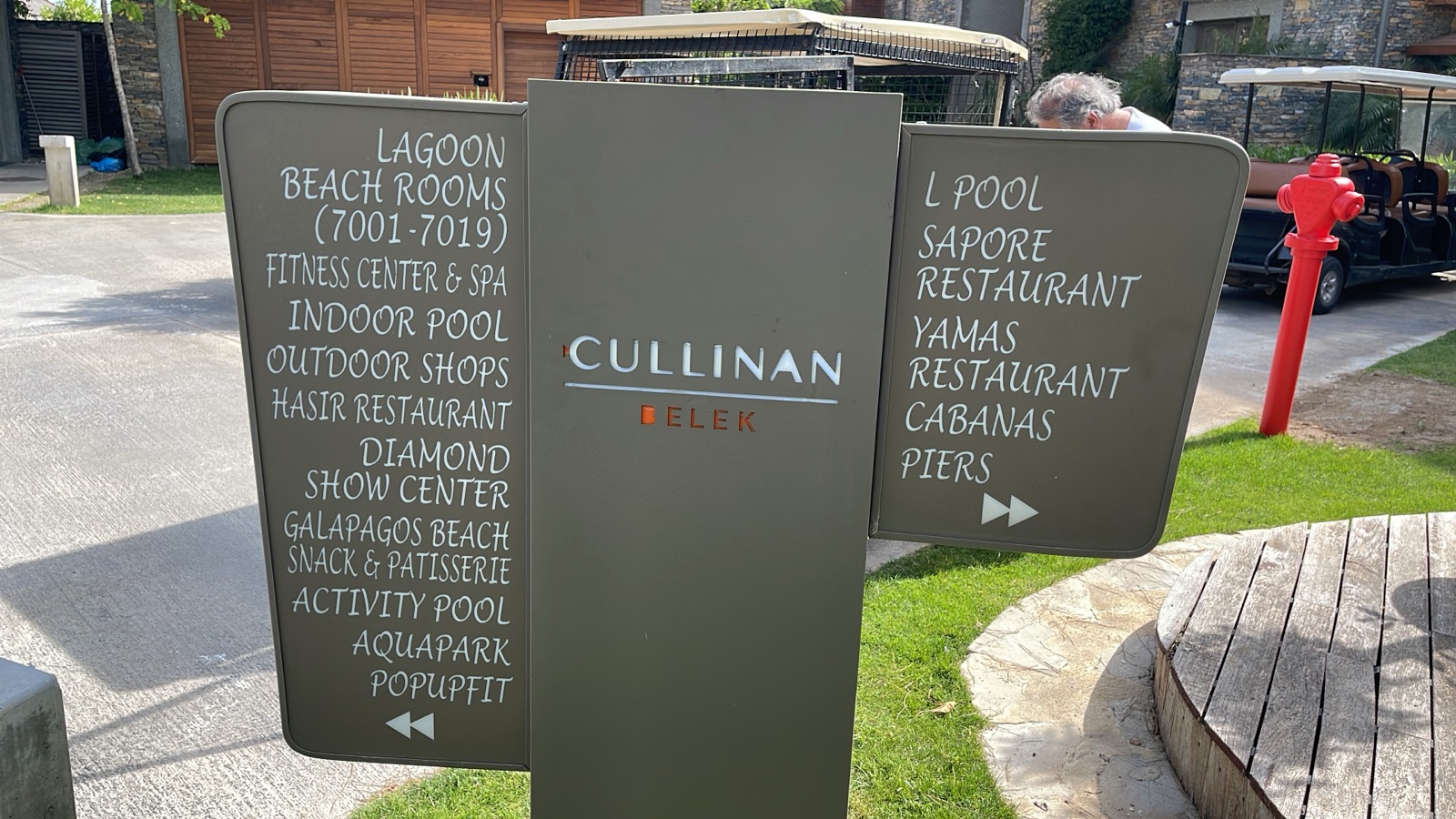 Resort wayfinding · yön paneli
